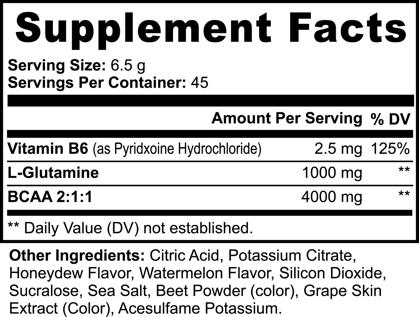 NHB Post Workout Powder (Honeydew/Watermelon)